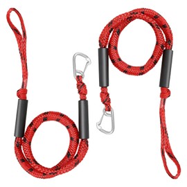 Bungee Dock Line 4' Boat Tow Rope Stretchable 4' to 5' Shock Absorbing Dock Pylon Anchor Reduce Pull on Boat Marine Rope PWC Jet Ski Pontoon Kayak Canoe Watercraft