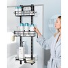 Nieifi Over the Door Shower Caddy, Adjustable 3 Tier Hanging
