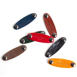 Dom Teporna Italy Cord Holder, Set of 7, Italian Leather, Cable Cord Storage, Genuine Leather, 7 Random Colors