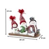Decorative Figurine Three Snowmen (B) on Sleigh