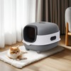 Wisfor Large Oval Oblong Hooded Cat Litter Box w/ Scoop