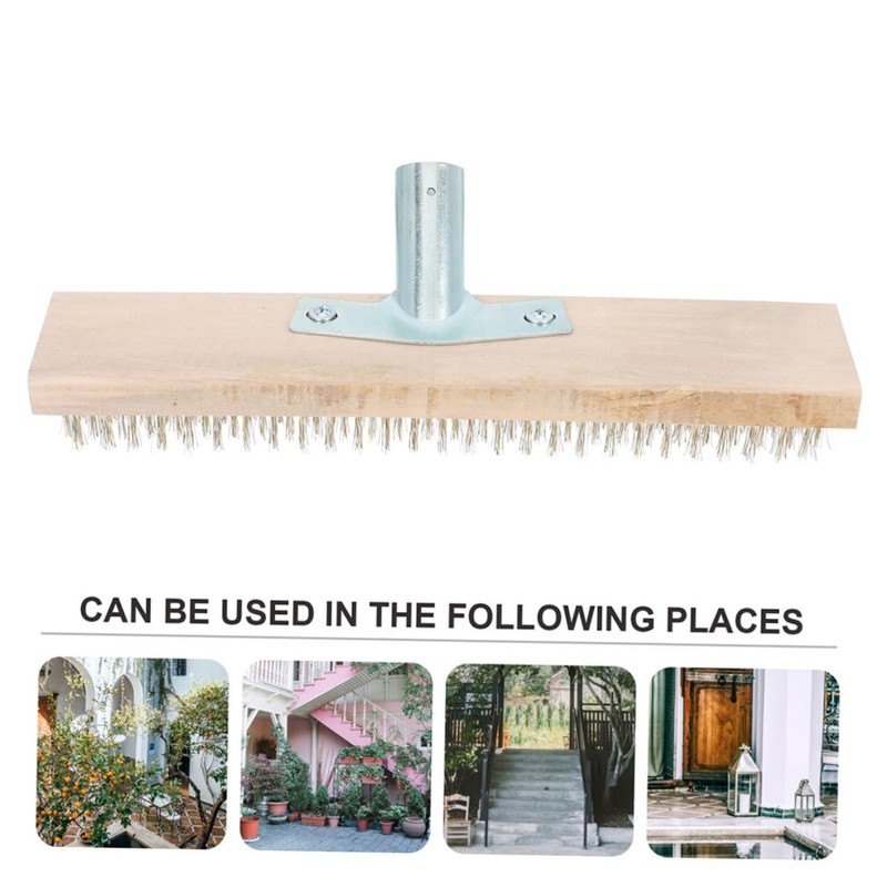 IWOWHERO 2pcs Deck Brush for Efficient Moss and Grass Removal