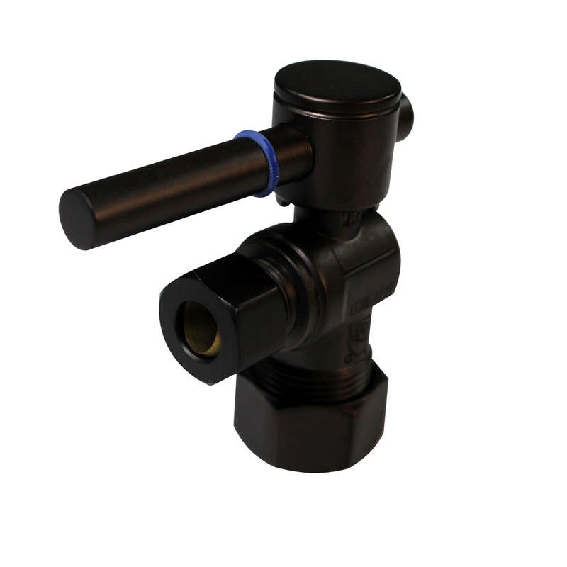 Westbrass 1/4-Turn Lever Handle Angle Stop, 5/8" OD x 3/8"
