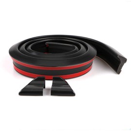 Car Trunk Spoiler Roof Lip Kit,Universal 59 inches Black Pattern Rear Wing Decorative Strip, Spoiler Free-Punching Rubber Lip Sticker, Suitable for Tailgate, Roof, Bumper Scratch Protection (Black)