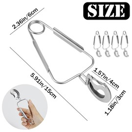 DOERDO 4PCS Stainless Steel Escargot Snail Tongs Kitchen Baking Tongs Food Tongs Cooking Tools for Cooking Restaurant Serving, 6Inch