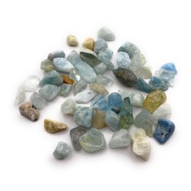 Aquamarine Crystal Gemstone Mini Tumbled Stones - Energy In Harmony - 10 Pc