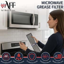 Air Filter Factory Microwave Grease Filter 6" X 13" Replacement For Many Whirpool, Jenn Air, Maytag, KitchenAid Oven Models 12-Layer Aluminum Mesh Kitchen Exhaust Screens 2-Pack