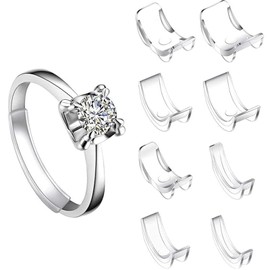 Xrten Pack of 16 Ring Size Adjusters for Loose Rings, Invisible Ring Reducer, Transparent Ring Size Adjuster, Suitable for All Sizes and Ring Smaller