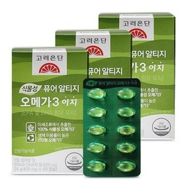Goryeo Eundan Korea Eundan Vegetable Pure Altige rTG Omega 3 Easy 60 Capsules x 3 G (45273591) / 고려은단 식물성 퓨어 알티지 rTG 오메가3 이지 60캡슐 x 3개 G (45273591)