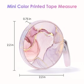 Gerkia Sewing Tape Measure，Colour Printed Small Retractable Soft Measuring Tape for Tailor Cloth Fabric Body Measurements.