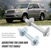 MDEOOSKY 2Pcs Silver Aluminum Hexagon Front Alignment Camber Toe Adjustment