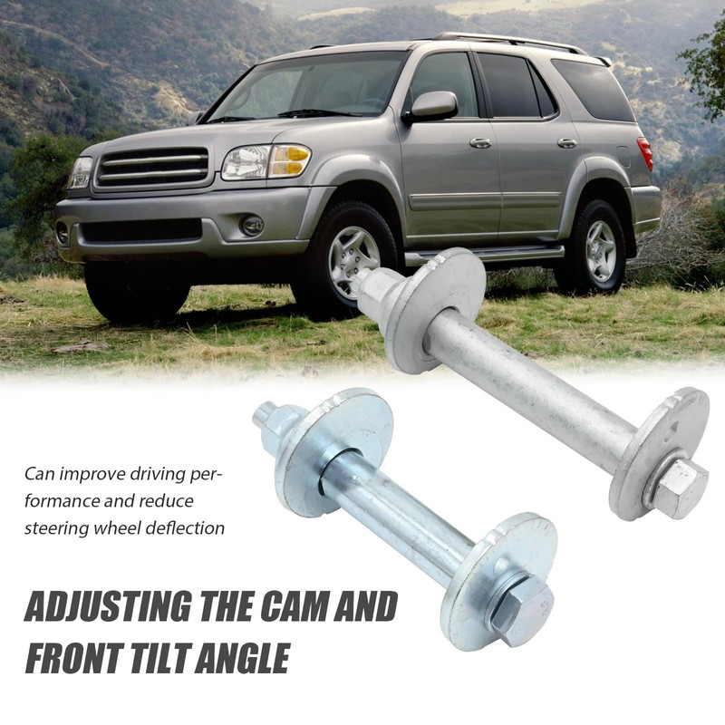 MDEOOSKY 2Pcs Silver Aluminum Hexagon Front Alignment Camber Toe Adjustment