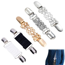 Nouiseuns Dress Cinch Clip – 5PCS Retro Dress Clip Set, Sweater Clips To Hold Sweater Together, Vintage Clothing Cinch Clip for Women, Elegant Dress Accessory Brooch Clip for Girls