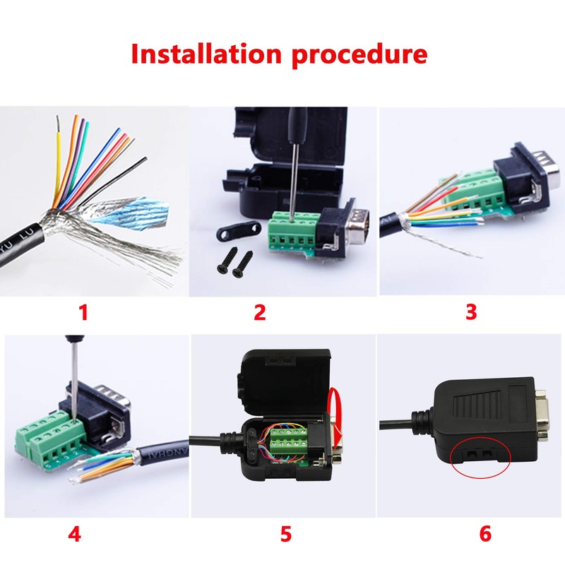 CERRXIAN DB9 Adapter RS-232 Serial Interface DB9 Male and DBP