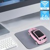 Wireless Mouse Car Computer Mouse for PC Laptop (Milk Tea