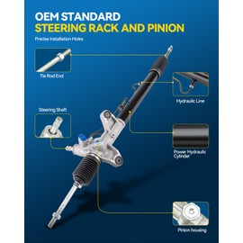 PHILTOP Power Steering Rack and Pinion Assembly Compatible with 2008-2012 Accord Replace 26-2746