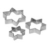 Tala Stainless Steel Star Design Cookie Cutters, Set of 3