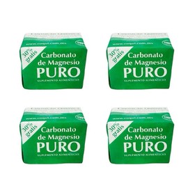 Cloruro de Magnesio Magnesium Carbonato de Magnesio PURO Square 7 gr - Cubos de Magnesio - Natural, Healthcare Dietary:_4 Pack