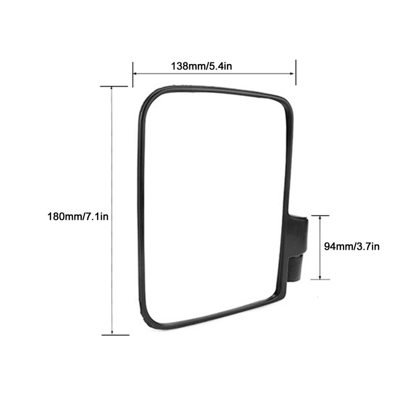 Club Car Side View Mirror Convex Rearview Mirrors Easy Installation