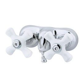 Kingston Brass CC50T1 Vintage Leg Tub Filler, Porcelain Cross Handle, Polished Chrome