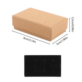 LDXDRU Pack of 30 Cardboard Boxes Gift Box Small Jewellery Box Kraft Brown Box with Lid for Necklace Ring Jewellery Display 8 x 5 x 2.5 cm