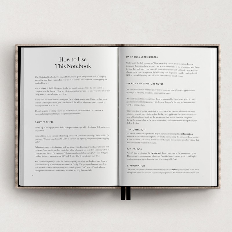365 Days Of Faith Notebook, Bible Study Notebook For Women