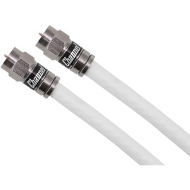 Channel Master 50' Coaxial Cable - Premium-Grade RG6 Coaxial Cable, Tri-Shield Construction, Weatherproof Compression Connectors, Indoor/Outdoor, Low Loss Ideal for Digital HDTV Antennas (White)