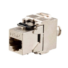 Monoprice Cat6A RJ-45 Keystone Black | FTP, Toolless, 180-Degree, Die Cast, Shielded - Entegrade Series