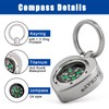 TIMULTI Titanium Compass, Compass, Lightweight, Waterproof, For Outdoor Use, Compass