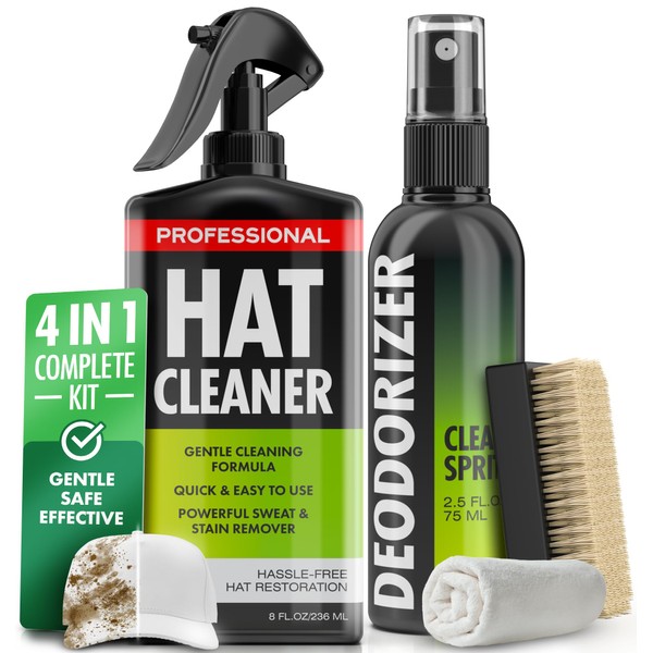 4-in-1 Professional Hat Cleaning Kit - Removes Dirt and Stains,