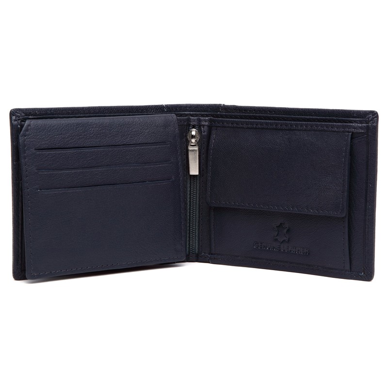 WildHorn Blue Leather Wallet for Men I Everyday Wallet