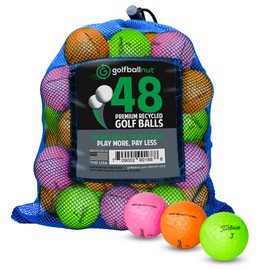 GolfBall Nut Used and Recycled for Titleist Mix Mint 5A Quality Colors 48 Golf Balls Mesh Bag Included