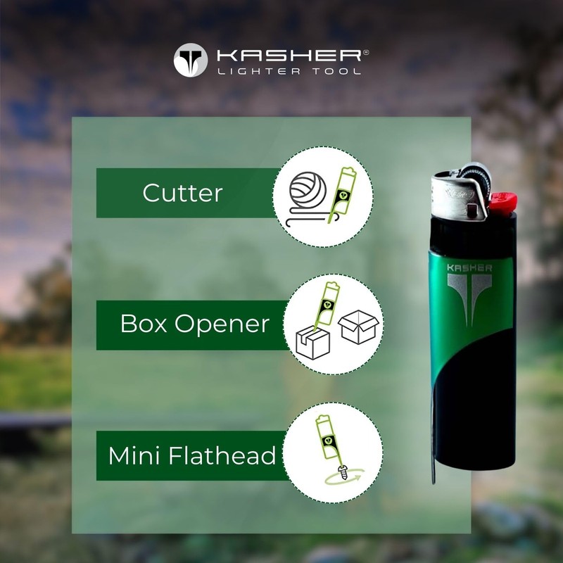 Kasher Classic Lighter Tool - Stainless Steel, Lightweight, Durable, Portable