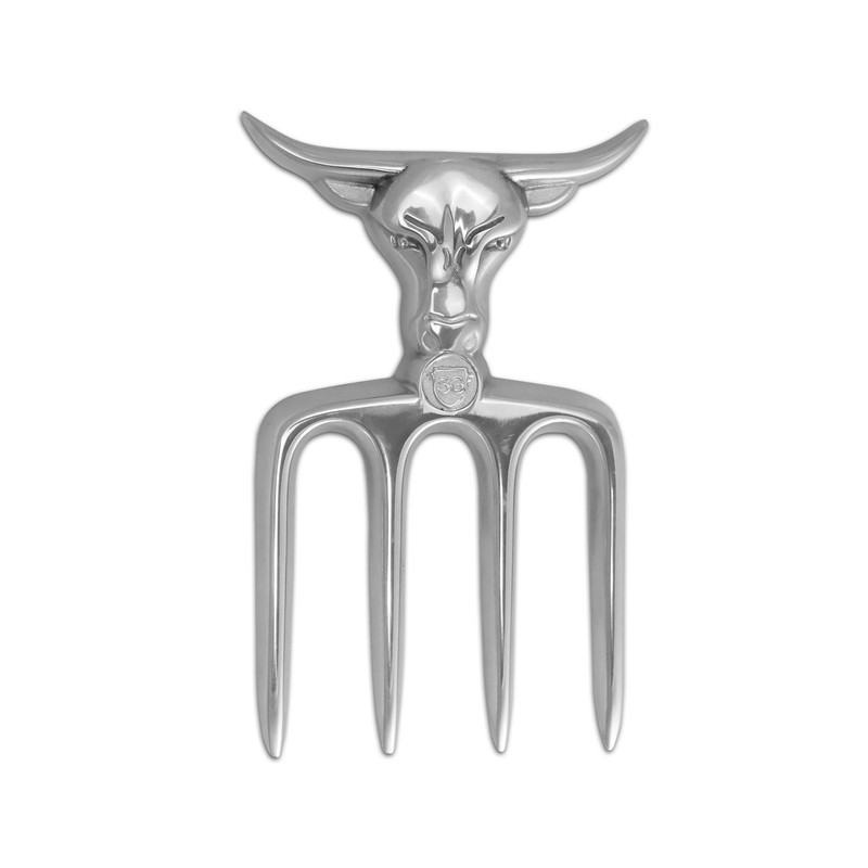 Brazilian Flame Aluminum Bad Bull Fork 4 Teeth with Leather