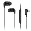 SoundMAGIC E80D USB-C インイヤーステレオヘッドホン、L字型プラグ、インラインコントローラー、メタルハウジング、10mmダイナミックドライバー、防水、防塵、ブラック。