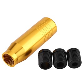 Gear Shift Knob Gold, Aluminum Alloy Car Manual Gear Stick Shift Lever Knobs Shifter Fit Most Automatic Manual Vehicle Gold
