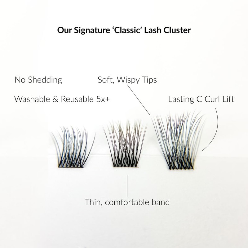Lash Clusters Individual Sizes, Classic Style, DIY Eyelash Extensions (12mm)