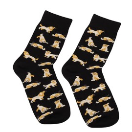 G2TUP 2 Pairs Golden Retriever Lover Gift Golden Retriever Socks Golden Retriever Owner Socks Golden Retriever Mummy Gift (US, Alpha, One Size, Regular, Regular, Golden Retriever 2p)