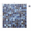 CASAPALACE Glass Mosaic Tiles Backsplash, 12” x 12” Light Blue