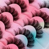 Leipple False Eyelashes, 7 Pairs, 8D Artificial Eyelashes Set, Reusable