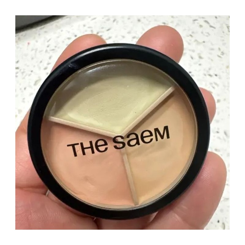 The Saem Cover Perfection Triple Pot Concealer 6colors Dark Up