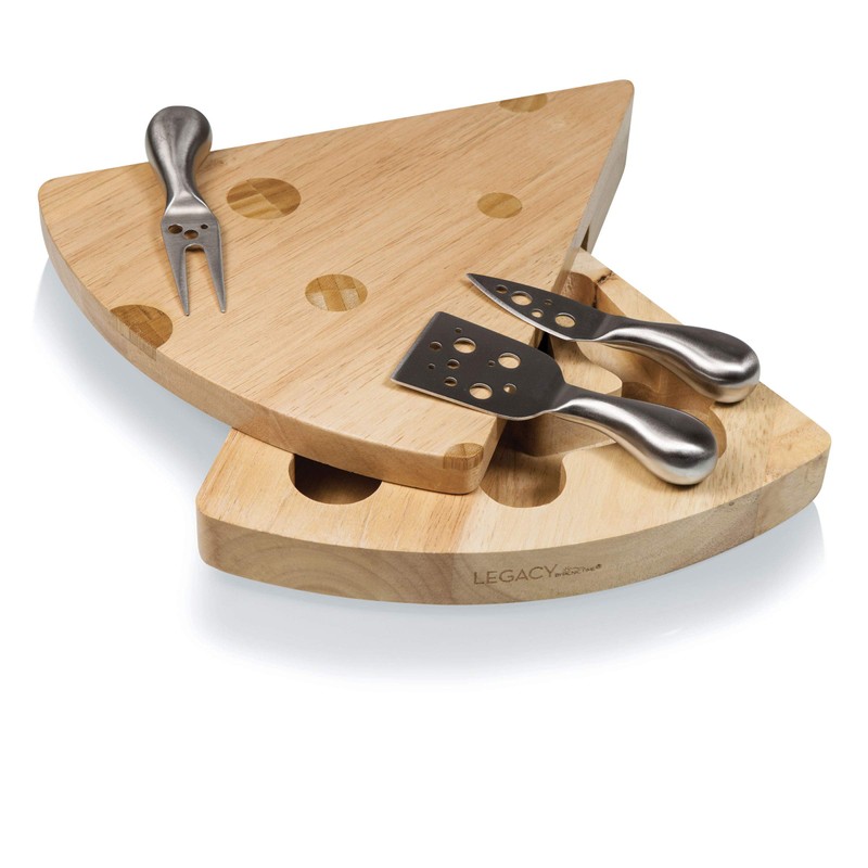 TOSCANA - a Picnic Time Brand Swiss Cheese Board/Tool Set