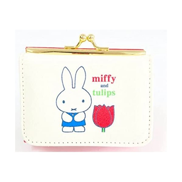 Mario Craft Miffy and Tulips Trifold Wallet, Red