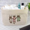 Large 'Puppies On Washing Line' Canvas Organiser/Storage Bag (OR00017276)