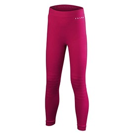 FALKE Unisex Kids Wool Tech. Base Layer Leggings, Thermal, Pink (Berry 8284), 7.5-9, 1 Pair