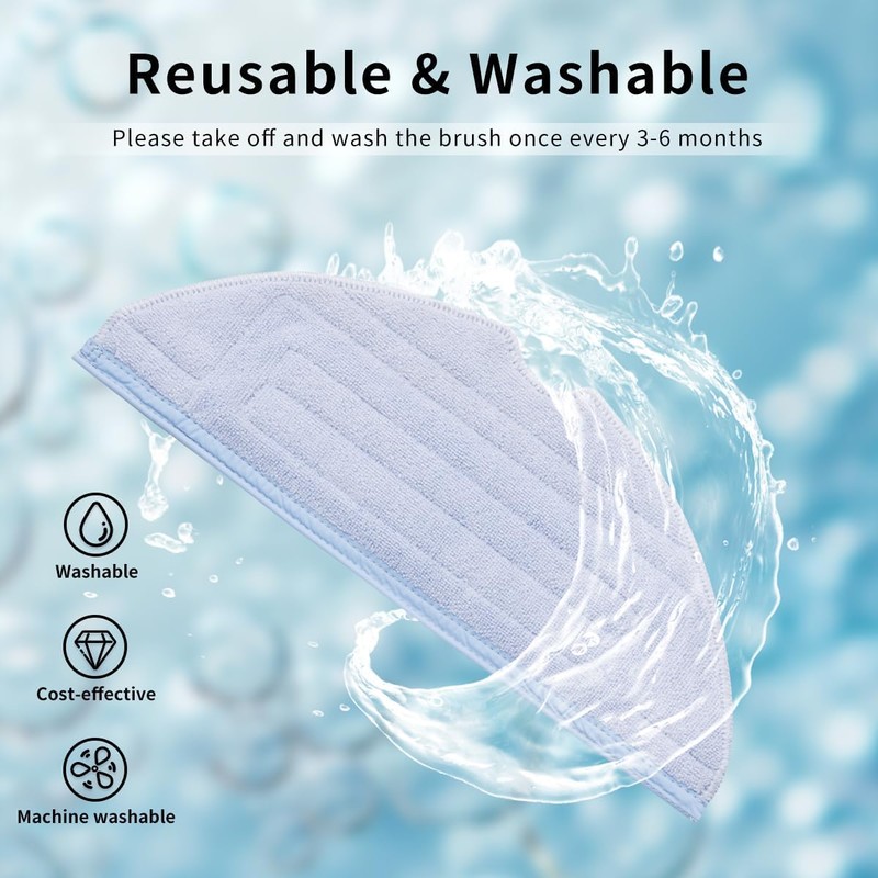 4Pcs Microfiber Mop Cloth Pad for Roborock S8+, S8,S7, S7+,