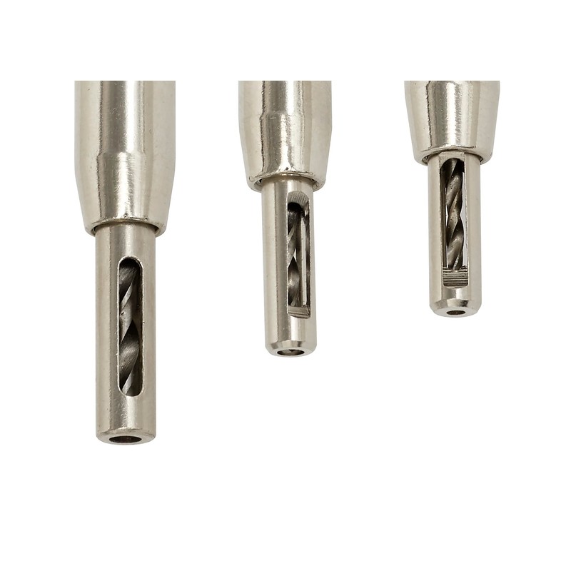Sealey Self-Centering Chamfered Hinge Drill Set 3pc - AK3HD