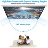 SUPER DEAL 120'' Projector Screen, Retractable Projection Screen Manual Pull