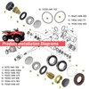 GOLKNHA Full Set Swing Arm Bearing Seals Bolt Kit Compatible