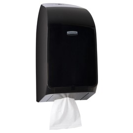 Kimberly Clark Professional MOD Hygienic Bathroom Tissue Dispenser (39728), 7.0” x 5.725” x 13.339”, For Scott & Cottonelle Toilet Paper, Black, 1 / Case